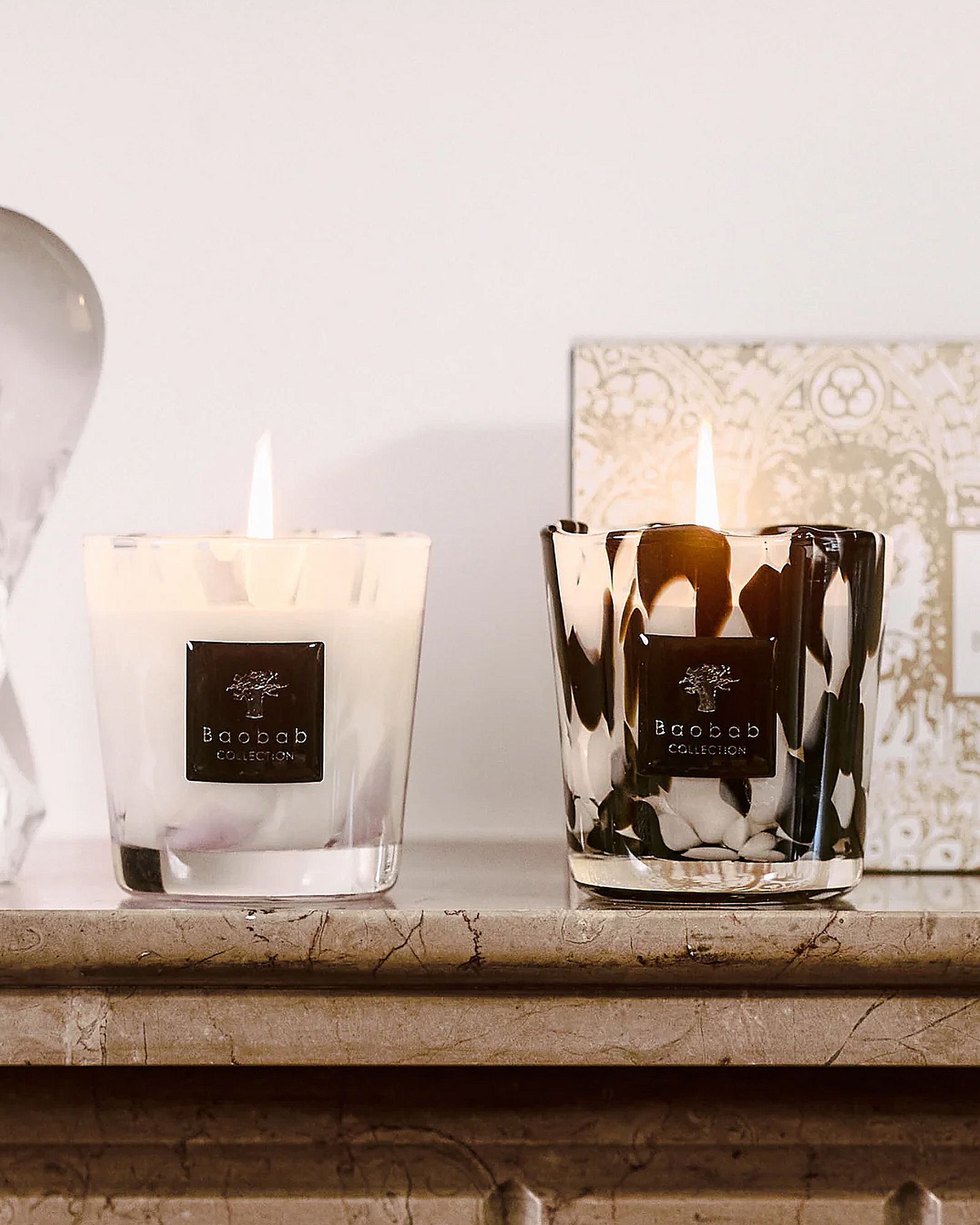 Duo candles Pearls MAX08 Black-White - 180GR