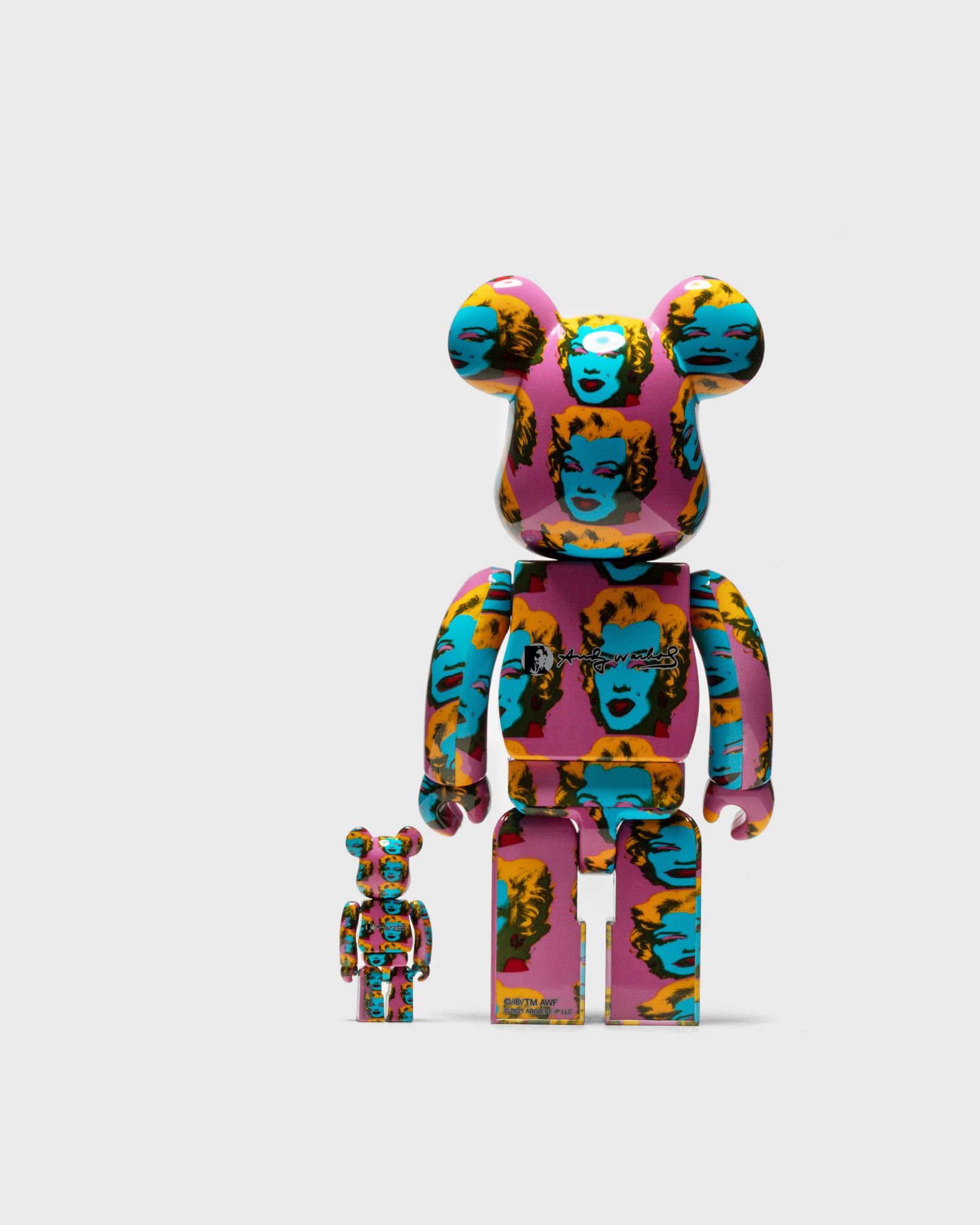 BEARBRICK 400% ANDY WARHOL MARILYN MONROE #2 2-PACK