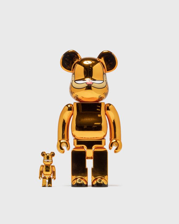 MEDICOM BEARBRICK 400% GARFIELD GOLD CHROME 2-PACK Multi