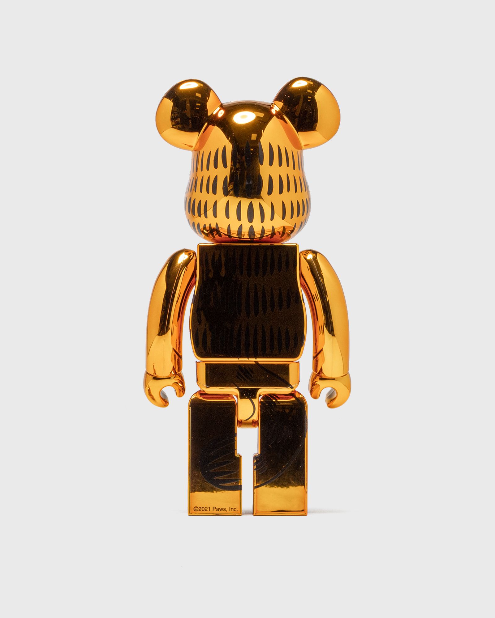 MEDICOM BEARBRICK 1000% GARFIELD GOLD CHROME Gold | BSTN Store