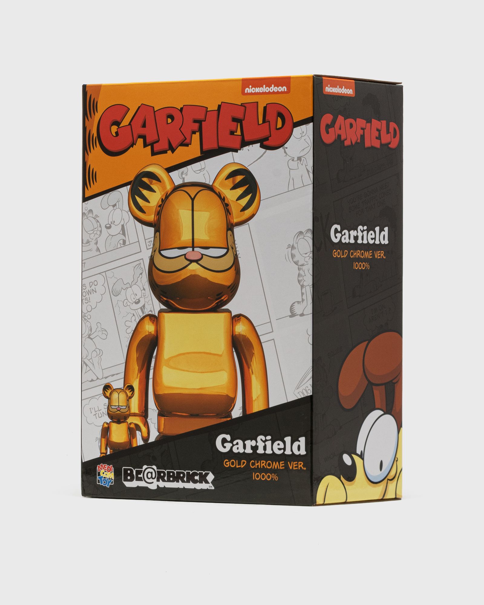 MEDICOM BEARBRICK 1000% GARFIELD GOLD CHROME Gold | BSTN Store