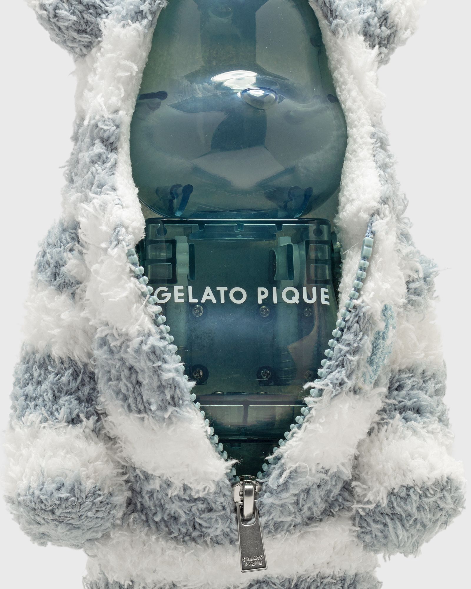BEARBRICK 400% GELATO PIQUE MINT WHITE