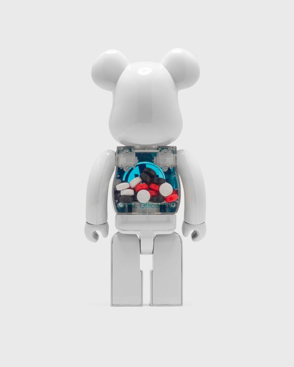 BEARBRICK 1000% PIL WHITE CHROME