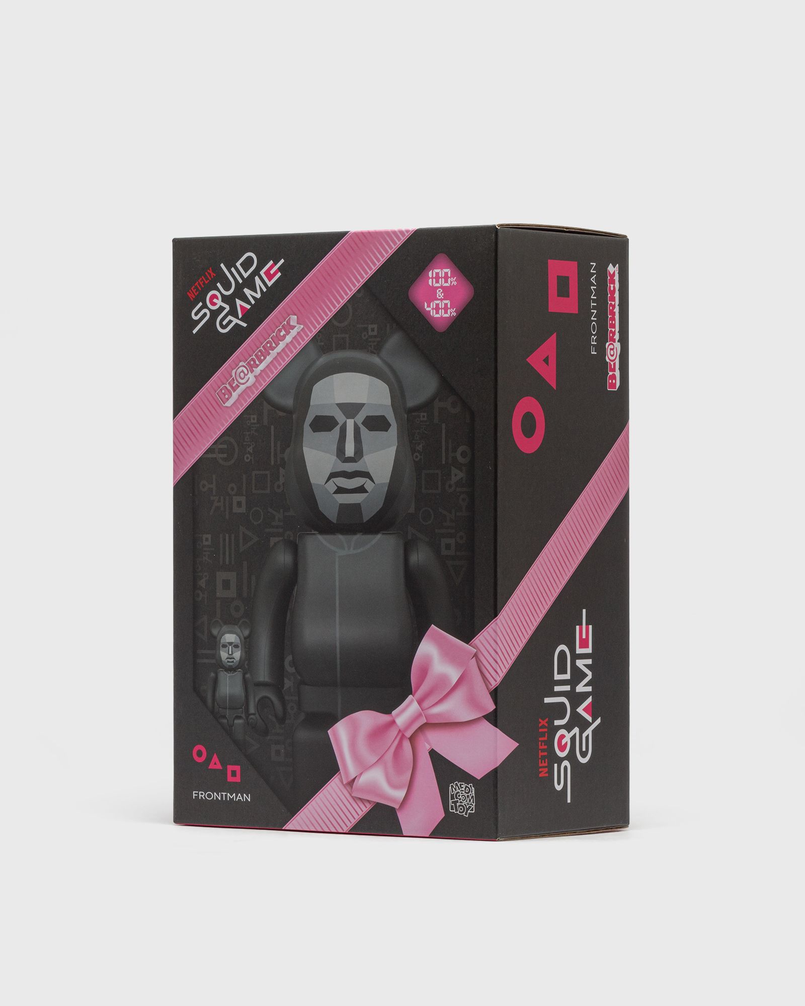 MEDICOM BEARBRICK 400% SQUID GAME FRONT MAN 2-PACK Black