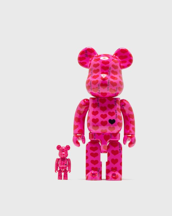 MEDICOM BEARBRICK 400% AMPLIFIER PINK HEART 2-PACK Pink