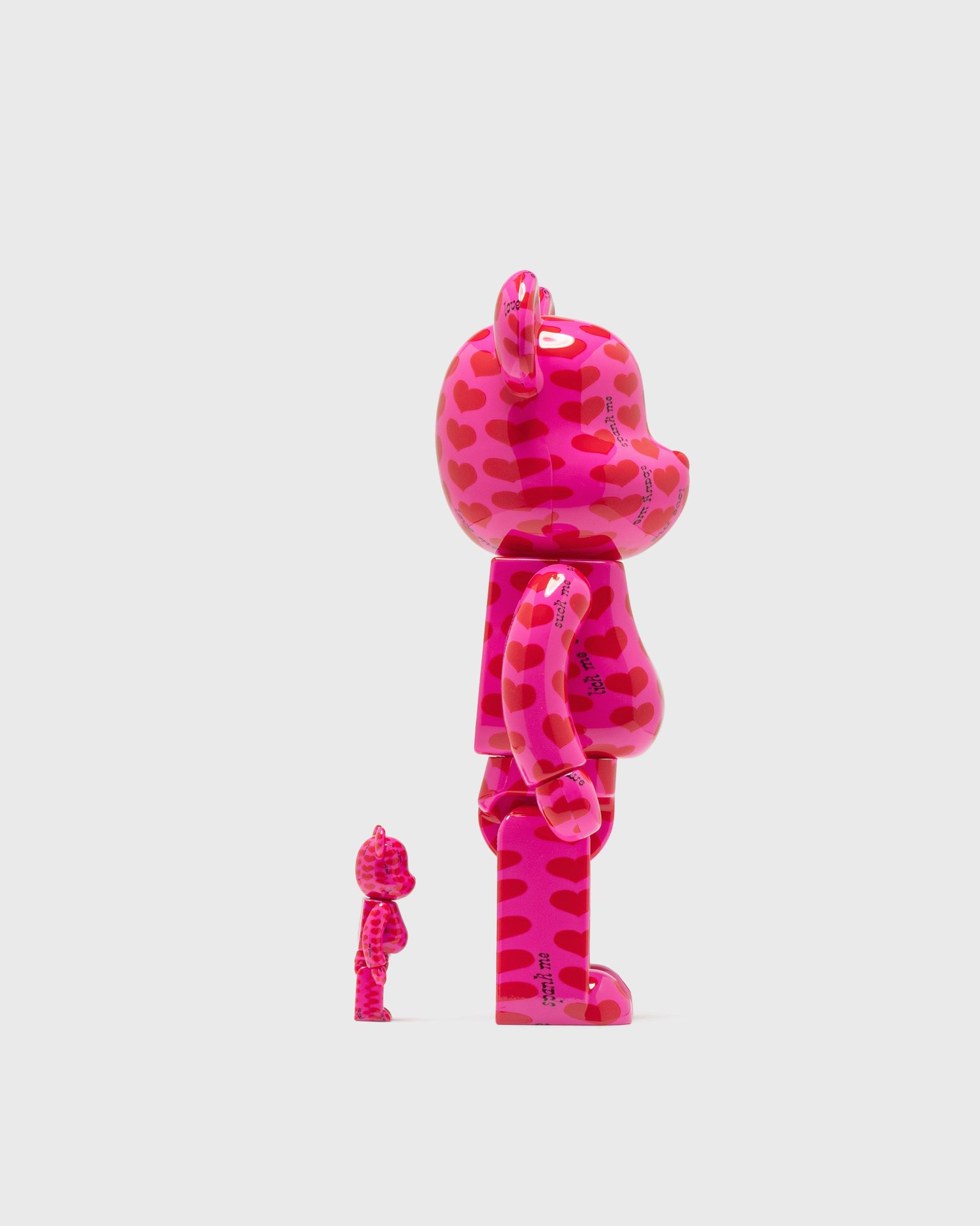 MEDICOM TOY - BE@RBRICK Pink Heart 100％ &amp; 400％ Be@rbrick Pink Heart 100％ and 400% Set by Medicom Toys