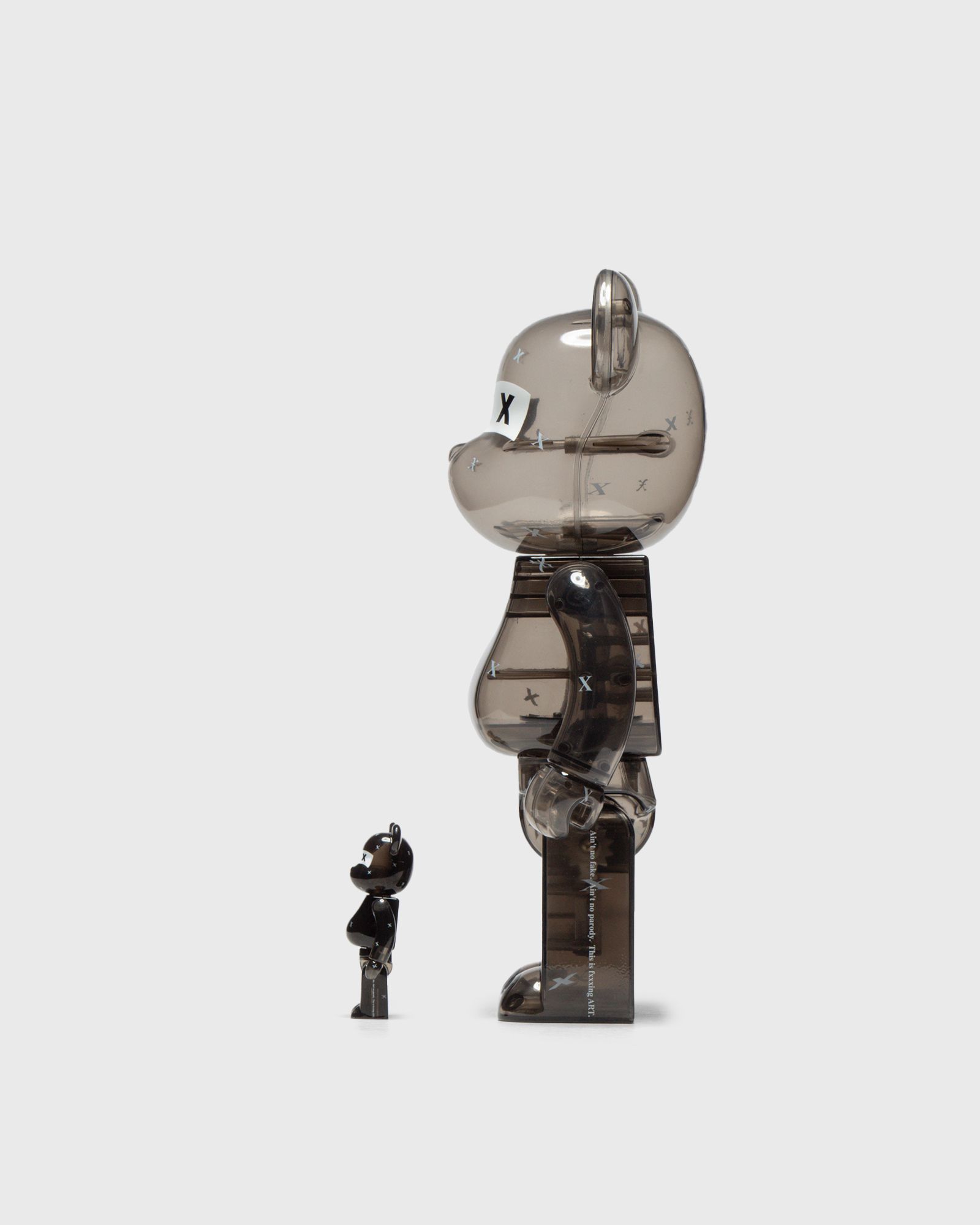 BEARBRICK 400% GOD SELECTION XXX BLACK CLEAR 2-PACK