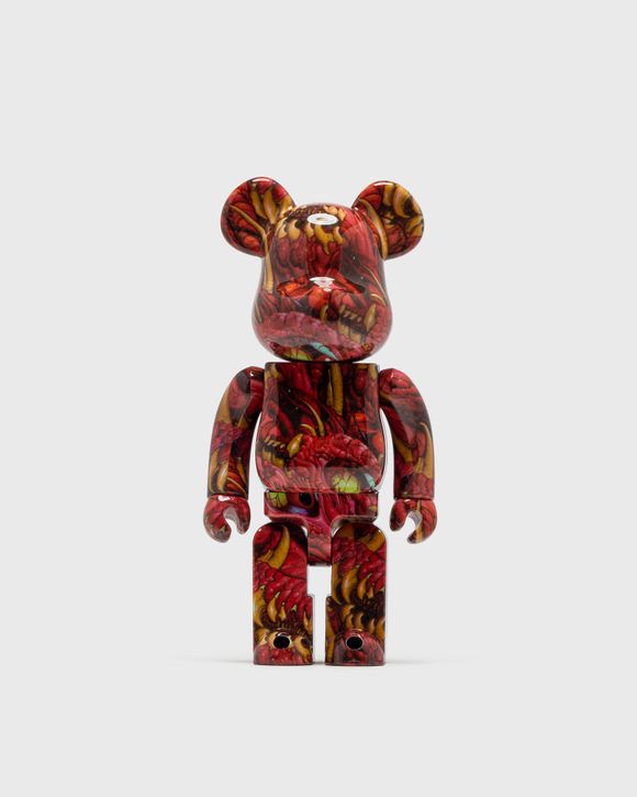 MEDICOM BEARBRICK 400% ANDY WARHOL COW WALLPAPER 2-PACK Red/Yellow 