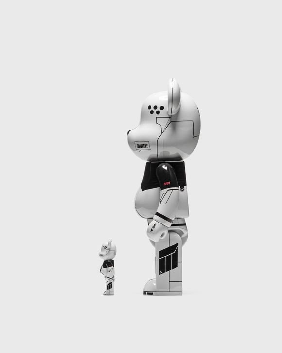 BEARBRICK 400% ACRONYM WHITE CHROME 2-PACK