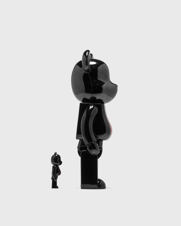 MEDICOM BEARBRICK 400% THE ROLLING STONES LOGO BLACK CHROME 2-PACK Black -  BLACK