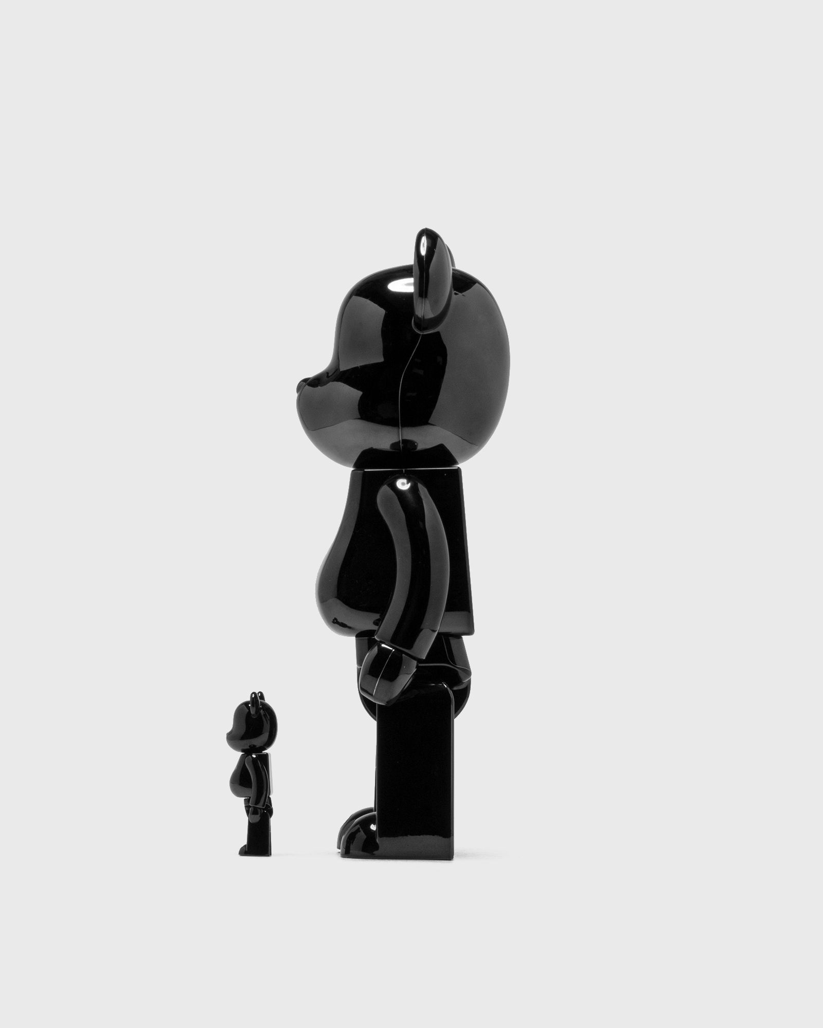 BEARBRICK 400% THE ROLLING STONES LOGO BLACK CHROME 2-PACK