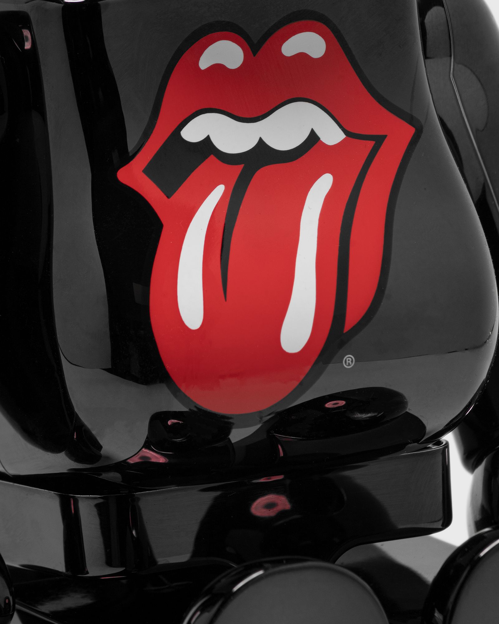 BEARBRICK 1000% THE ROLLING STONES LOGO BLACK CHROME