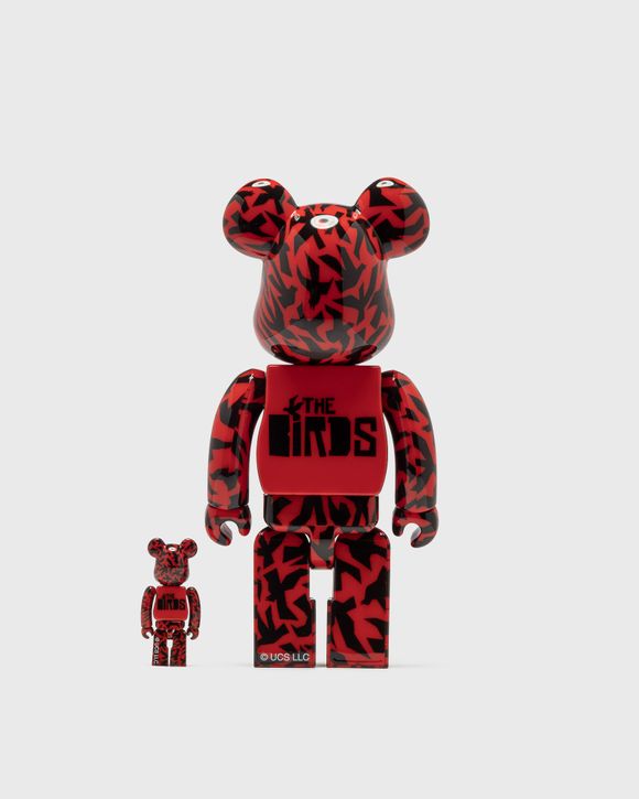 MEDICOM BEARBRICK 400% ALFRED HITCHCOCK THE BIRDS 2-PACK Black/Red