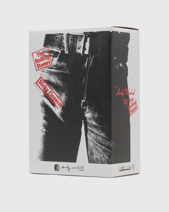 MEDICOM BEARBRICK 1000% ANDY WARHOL X THE ROLLING STONES STICKY FINGERS  Black/White - WHITE/BLACK