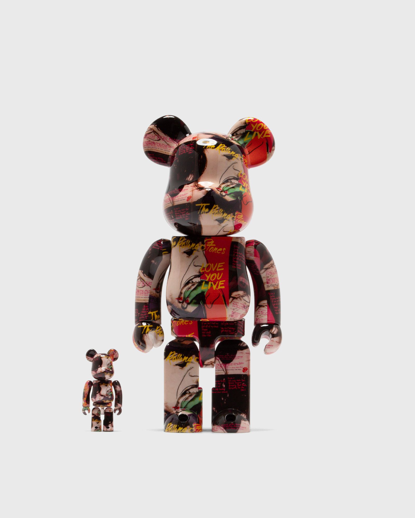 BEARBRICK 400% ANDY WARHOL X THE ROLLING STONES LOVE YOU LIVE 2-PACK