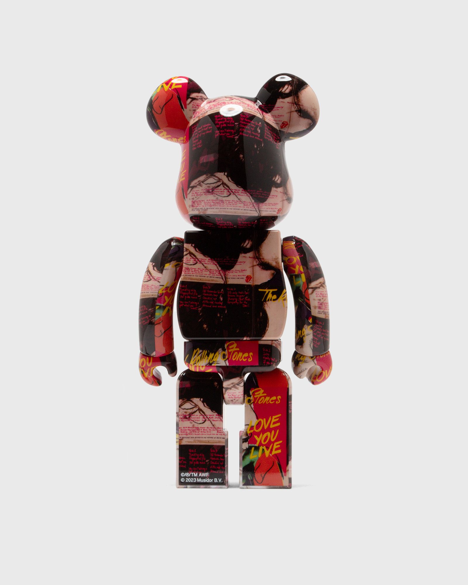 BEARBRICK 1000% ANDY WARHOL X THE ROLLING STONES LOVE YOU LIVE
