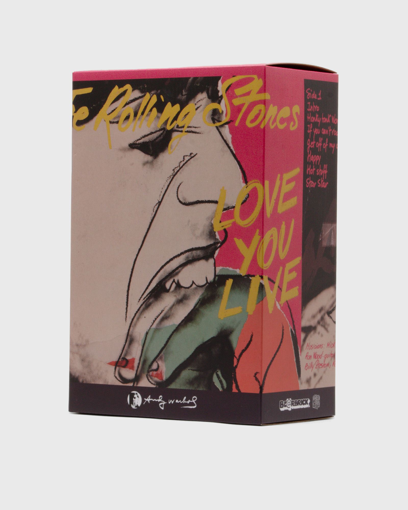 BEARBRICK 1000% ANDY WARHOL X THE ROLLING STONES LOVE YOU LIVE