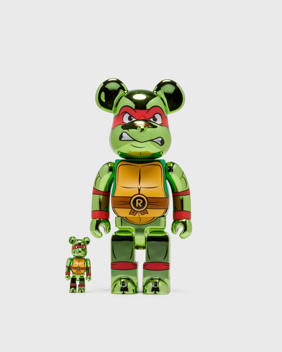 MEDICOM BEARBRICK 400% TMNT RAPHAEL CHROME 2-PACK Green - MULTI