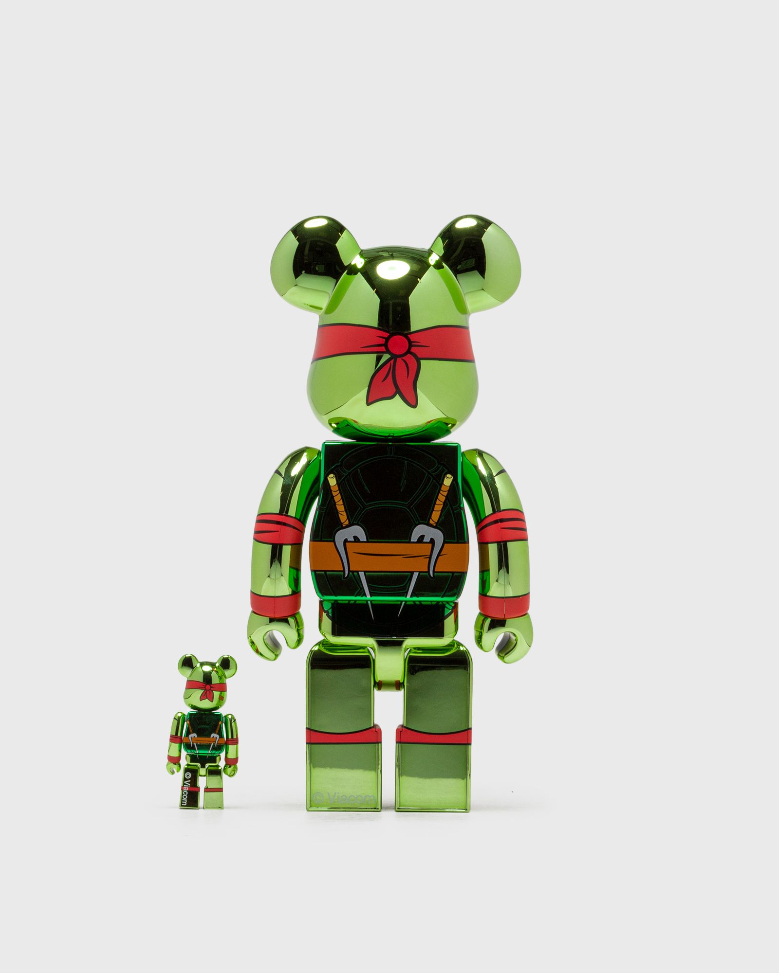 BEARBRICK 400% TMNT RAPHAEL CHROME 2-PACK