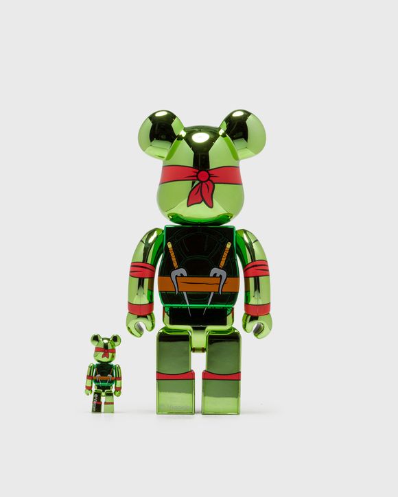 MEDICOM BEARBRICK 400% TMNT RAPHAEL CHROME 2-PACK Green | BSTN Store