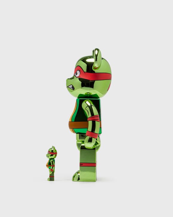 MEDICOM BEARBRICK 400% TMNT RAPHAEL CHROME 2-PACK Green - MULTI