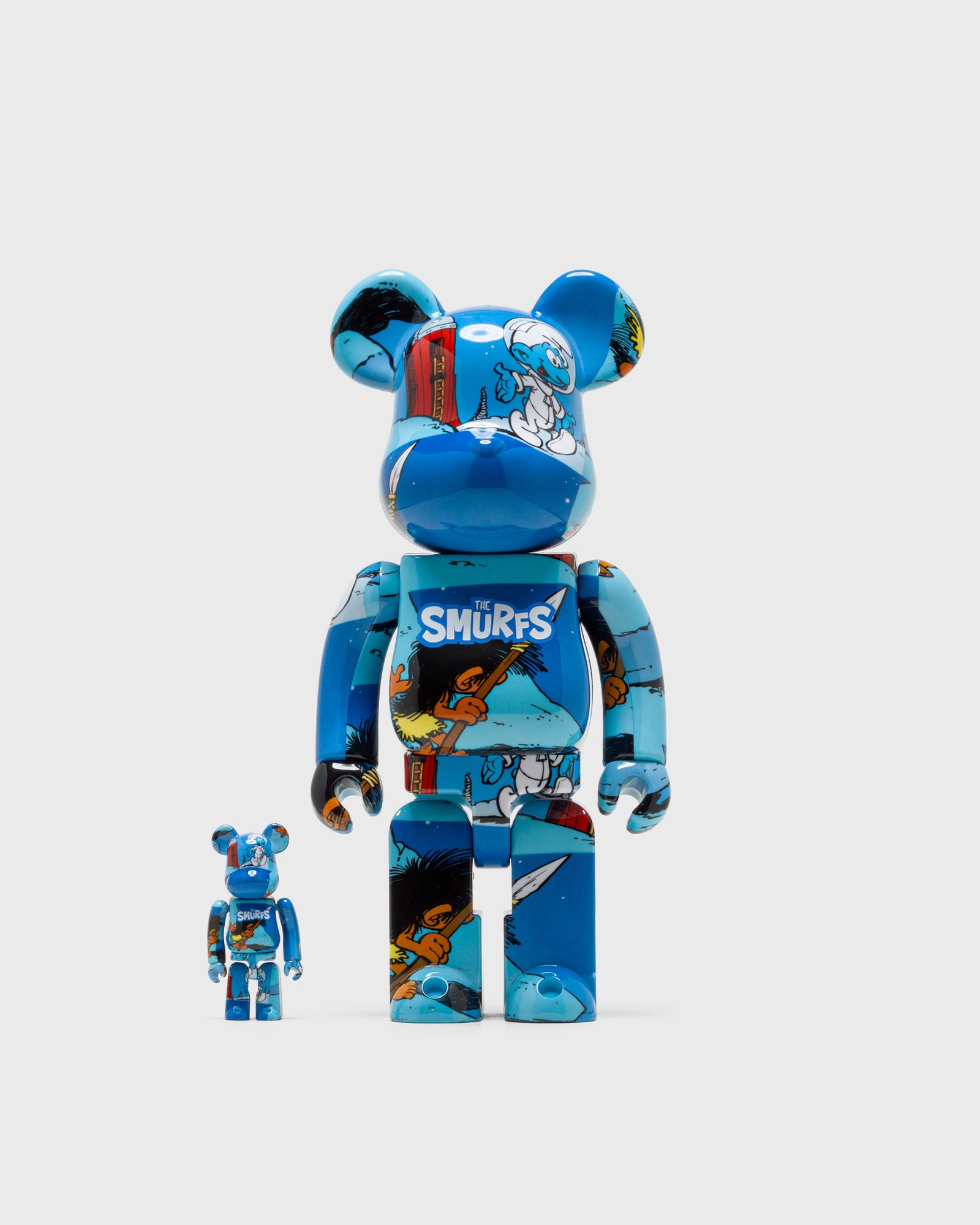BEARBRICK 400% THE SMURFS THE ASTROSMURF 2-PACK
