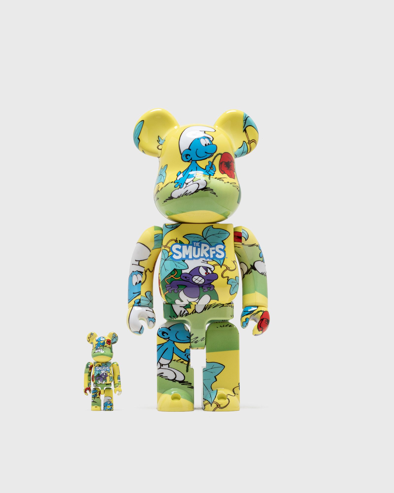 BEARBRICK 400% THE SMURFS THE PURPLE SMURFS 2-PACK