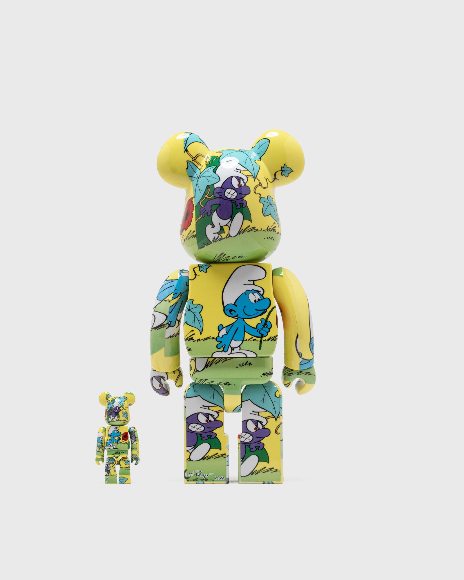 BEARBRICK 400% THE SMURFS THE PURPLE SMURFS 2-PACK