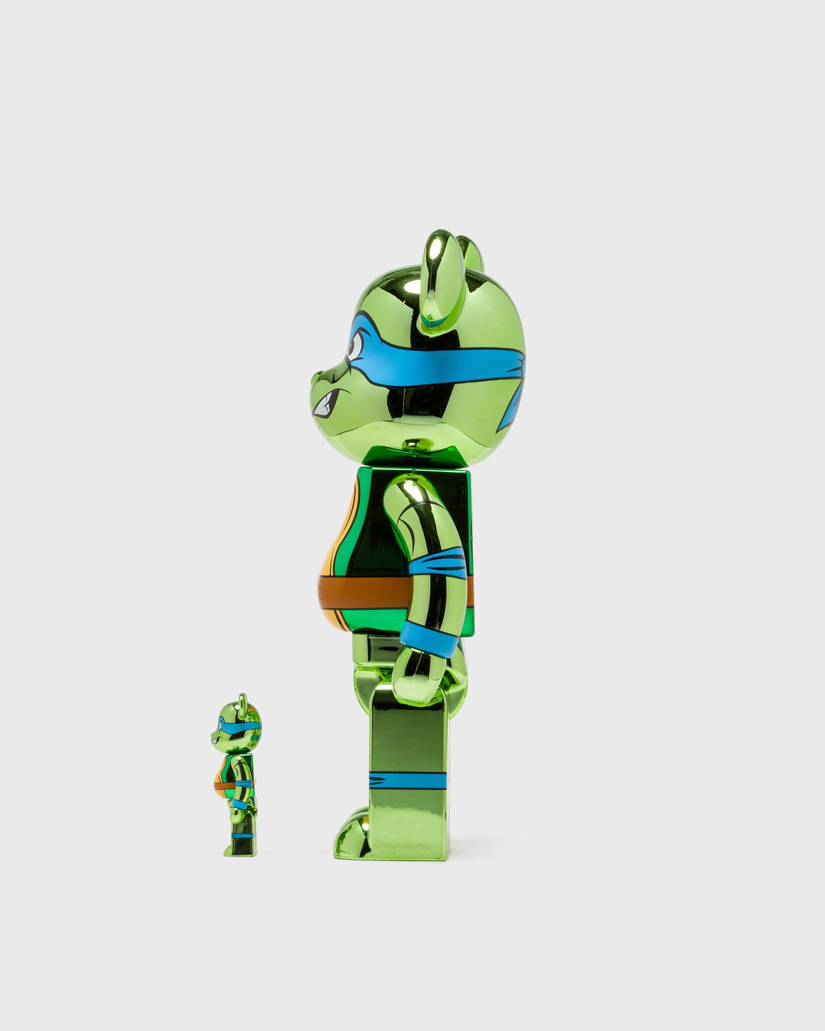BE@RBRICK LEONARDO CHROME Ver. 400% 100% Turtles MEDICOM TOY