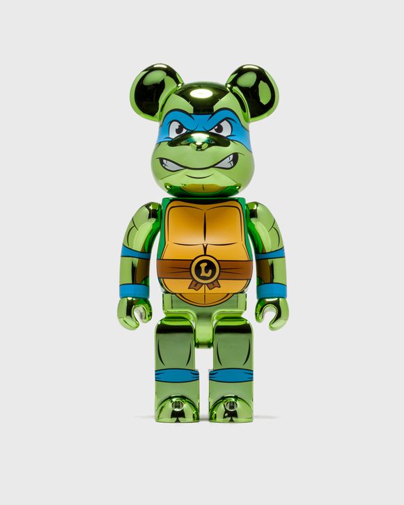 MEDICOM BEARBRICK 1000% TMNT LEONARDO CHROME Green | BSTN Store