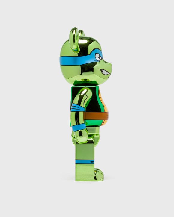 MEDICOM BEARBRICK 1000% TMNT LEONARDO CHROME Green - MULTI