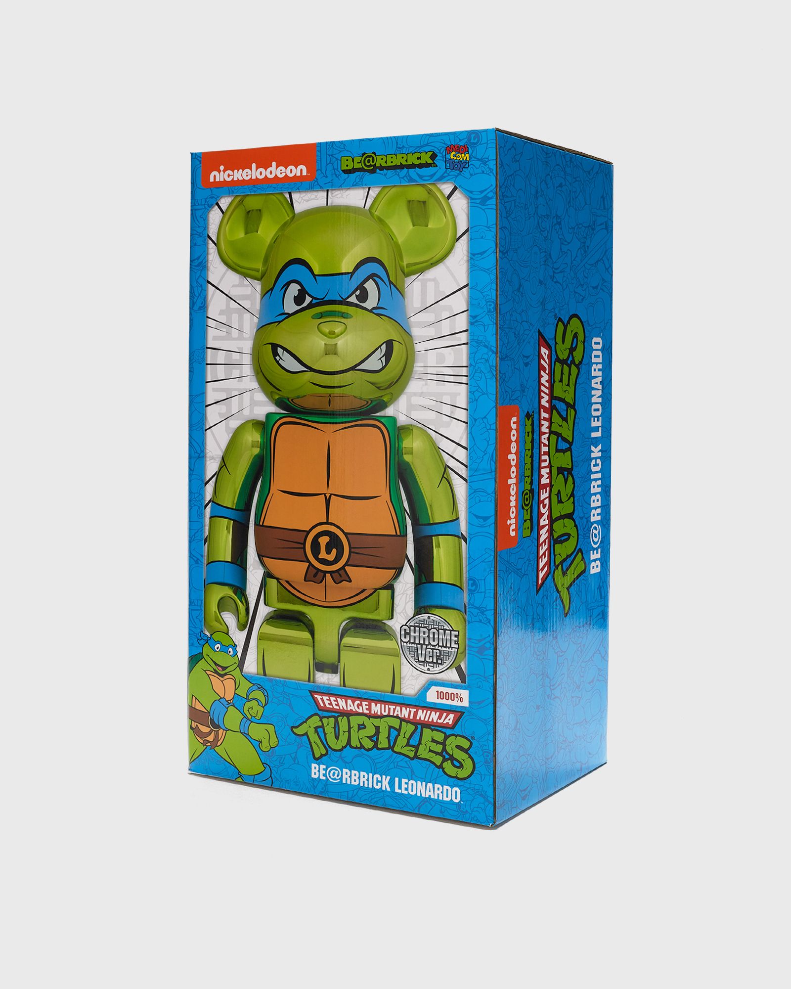 BEARBRICK 1000% TMNT LEONARDO CHROME