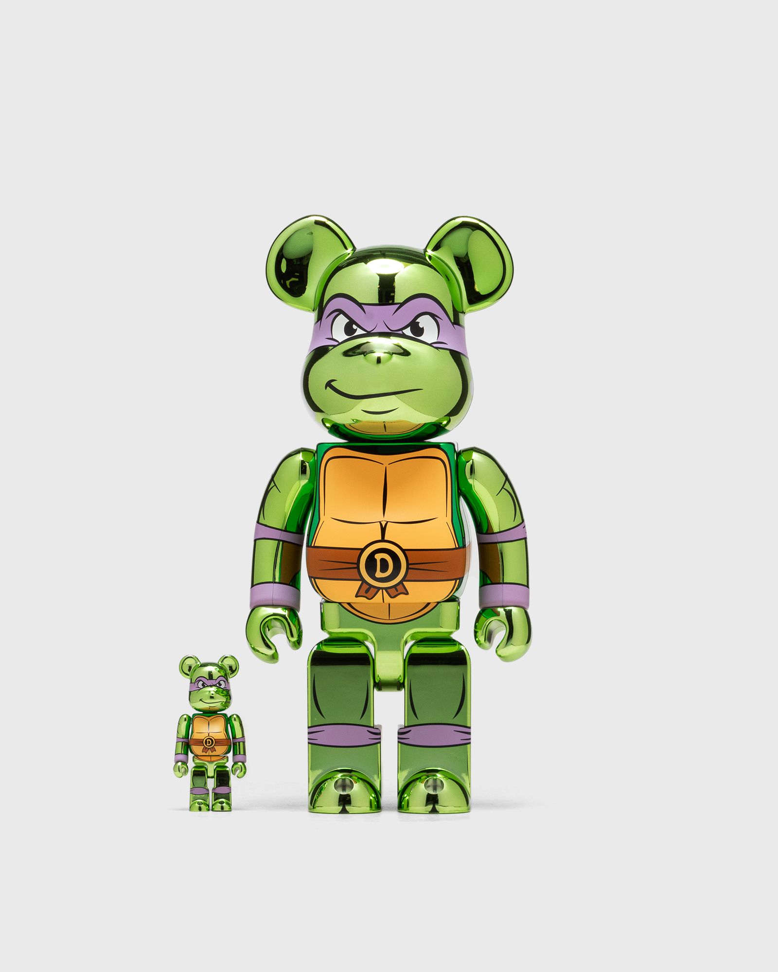 BEARBRICK 400% TMNT DONATELLO CHROME 2-PACK