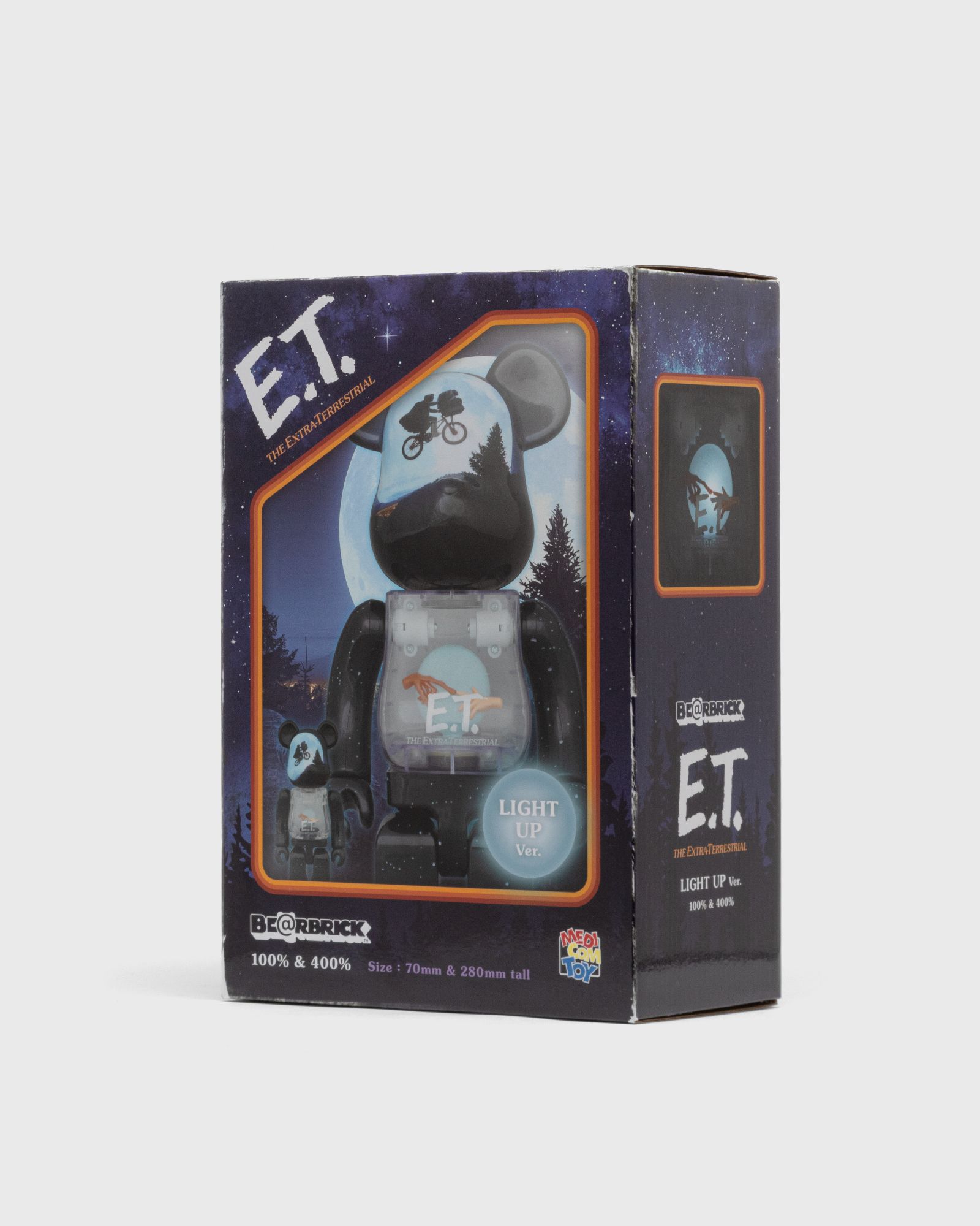 MEDICOM TOY - BE@RBRICK E.T. LIGHT UP Ver. 100％ &amp; 400％ Bearbrick x E.T. Light Up Ver. 100% & 400% Set - US