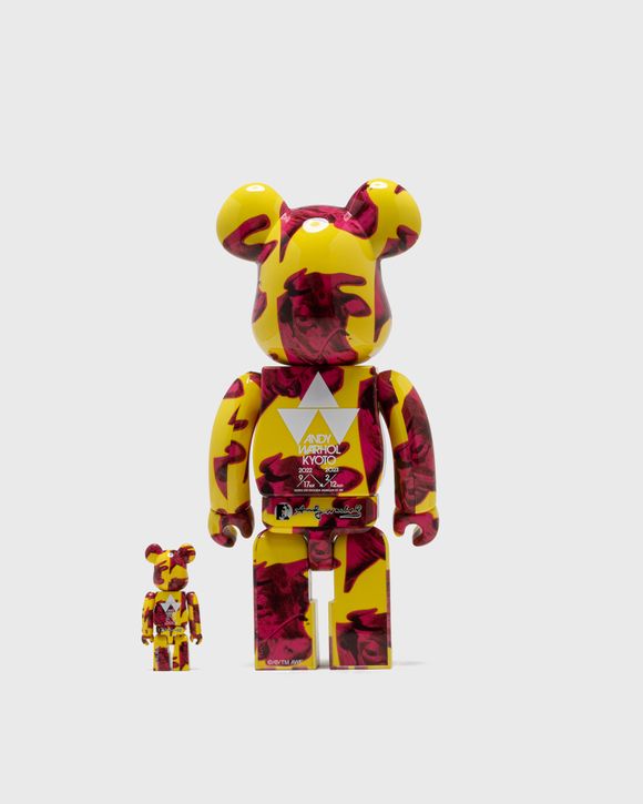 MEDICOM BEARBRICK 400% ANDY WARHOL COW WALLPAPER 2-PACK Red/Yellow - MULTI