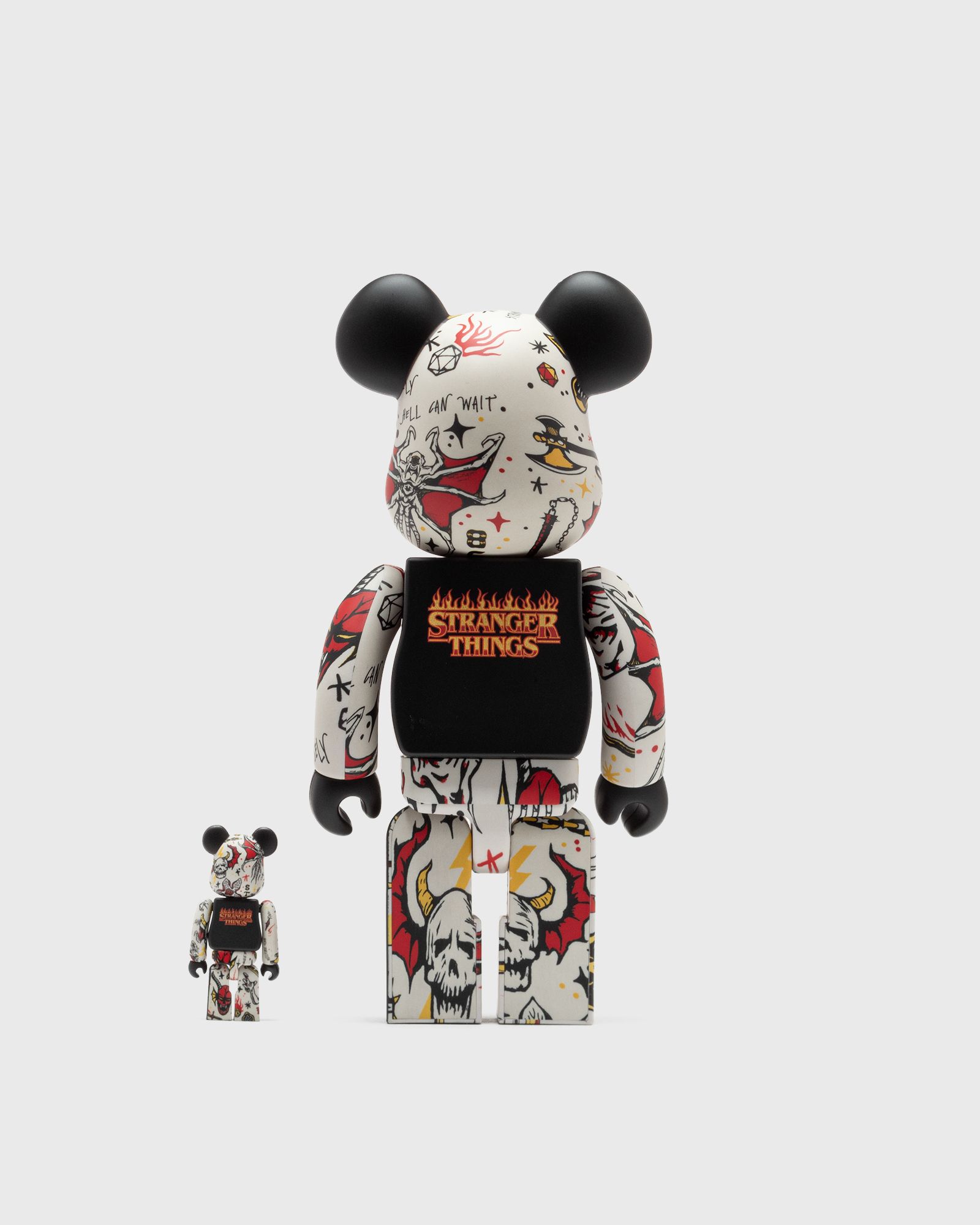 BEARBRICK 100% 400% STRANGER THINGS HELLFIRE CLUB