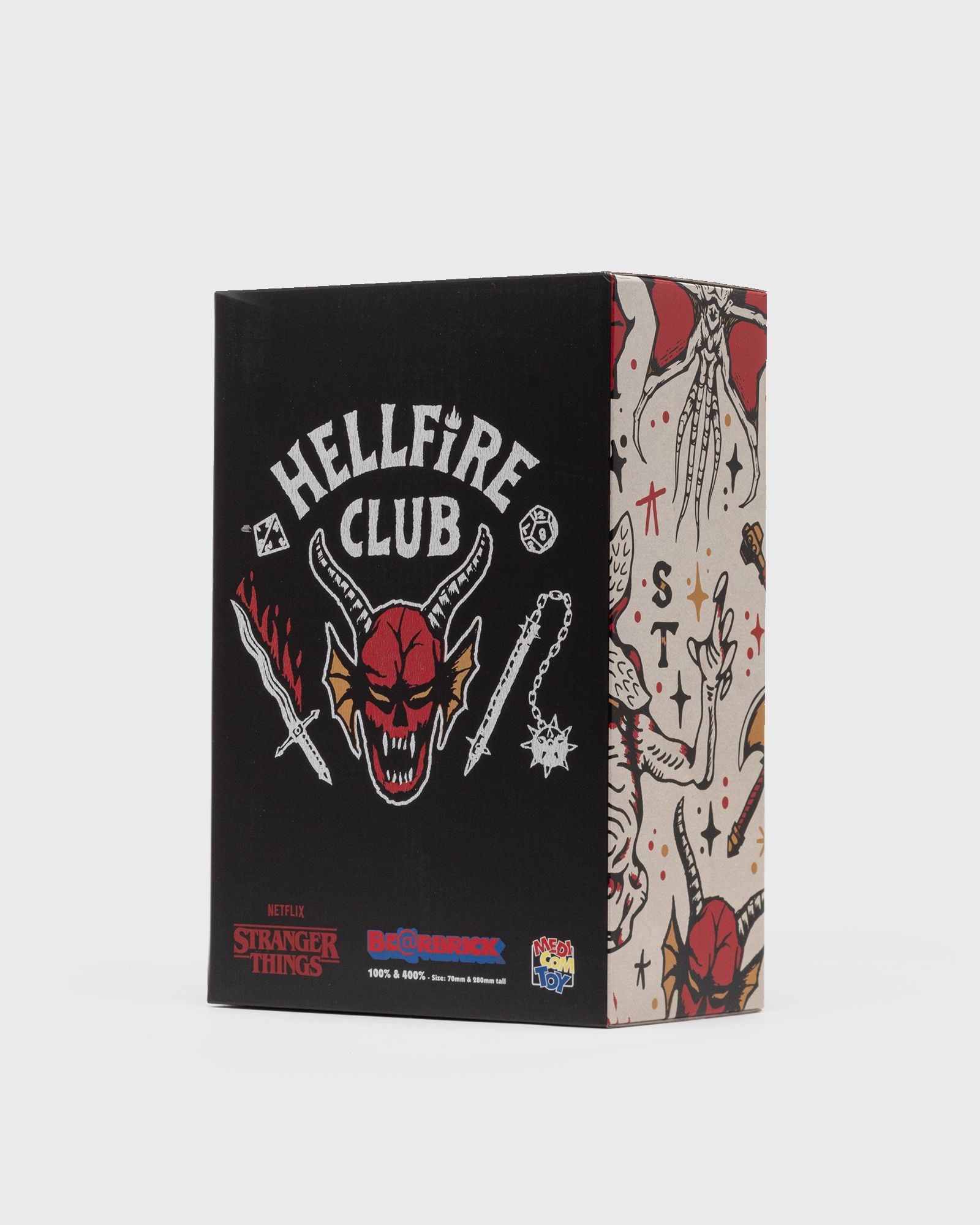 BEARBRICK 100% 400% STRANGER THINGS HELLFIRE CLUB