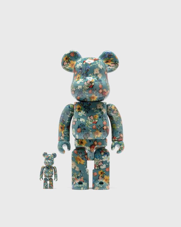 BEARBRICK 100% 400% VAN GOGH FLOWERS BLUE