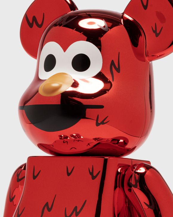MEDICOM BEARBRICK 100% 400% SESAME STREET ELMO CHROME Multi
