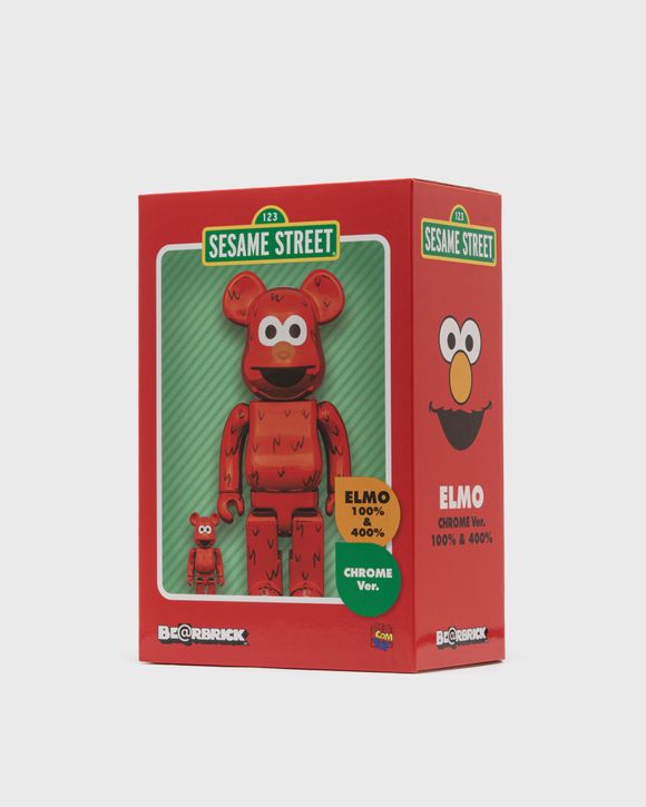 MEDICOM TOY - BE@RBRICK ELMO CHROME Ver. 100％ &amp; 400％ MEDICOM TOY - BE@RBRICK ELMO CHROME Ver. 100％ & 400％ A
