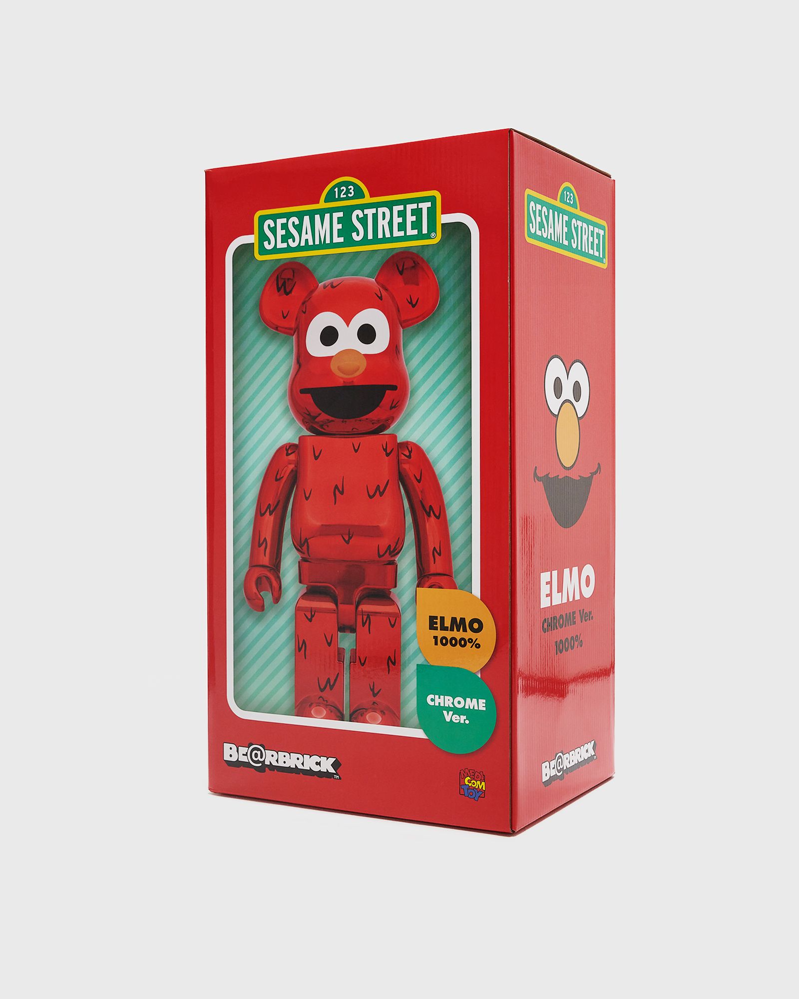 MEDICOM BEARBRICK 1000% SESAME STREET ELMO CHROME Red | BSTN
