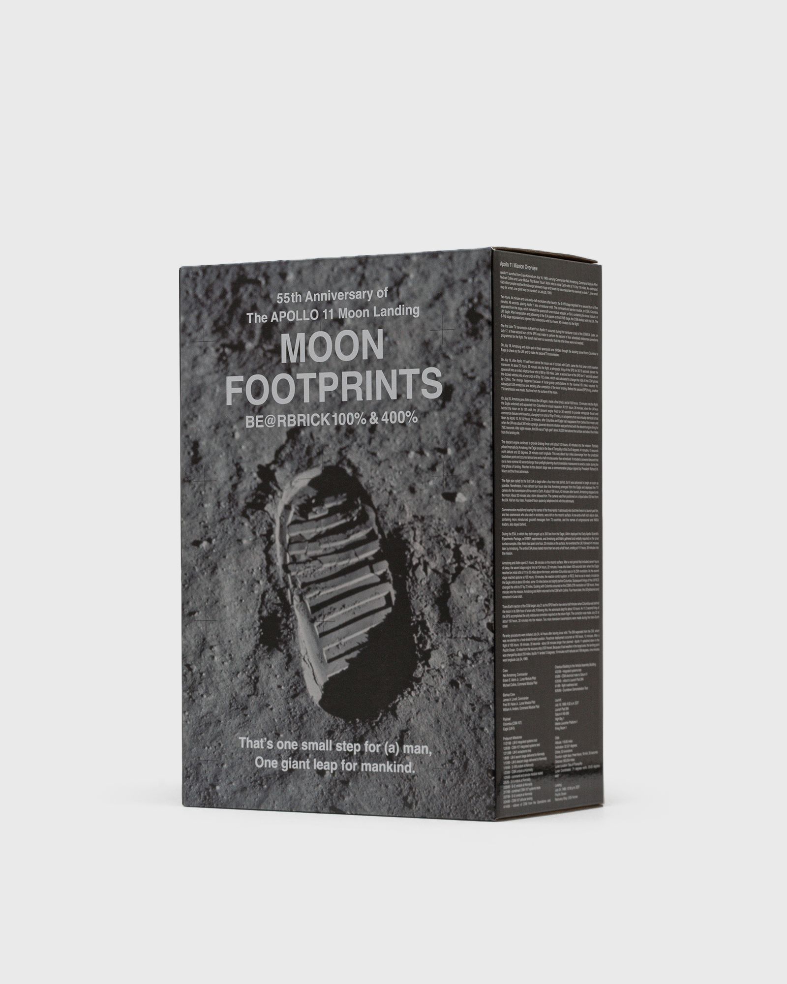 BEARBRICK 100% 400% MOON FOOTPRINTS