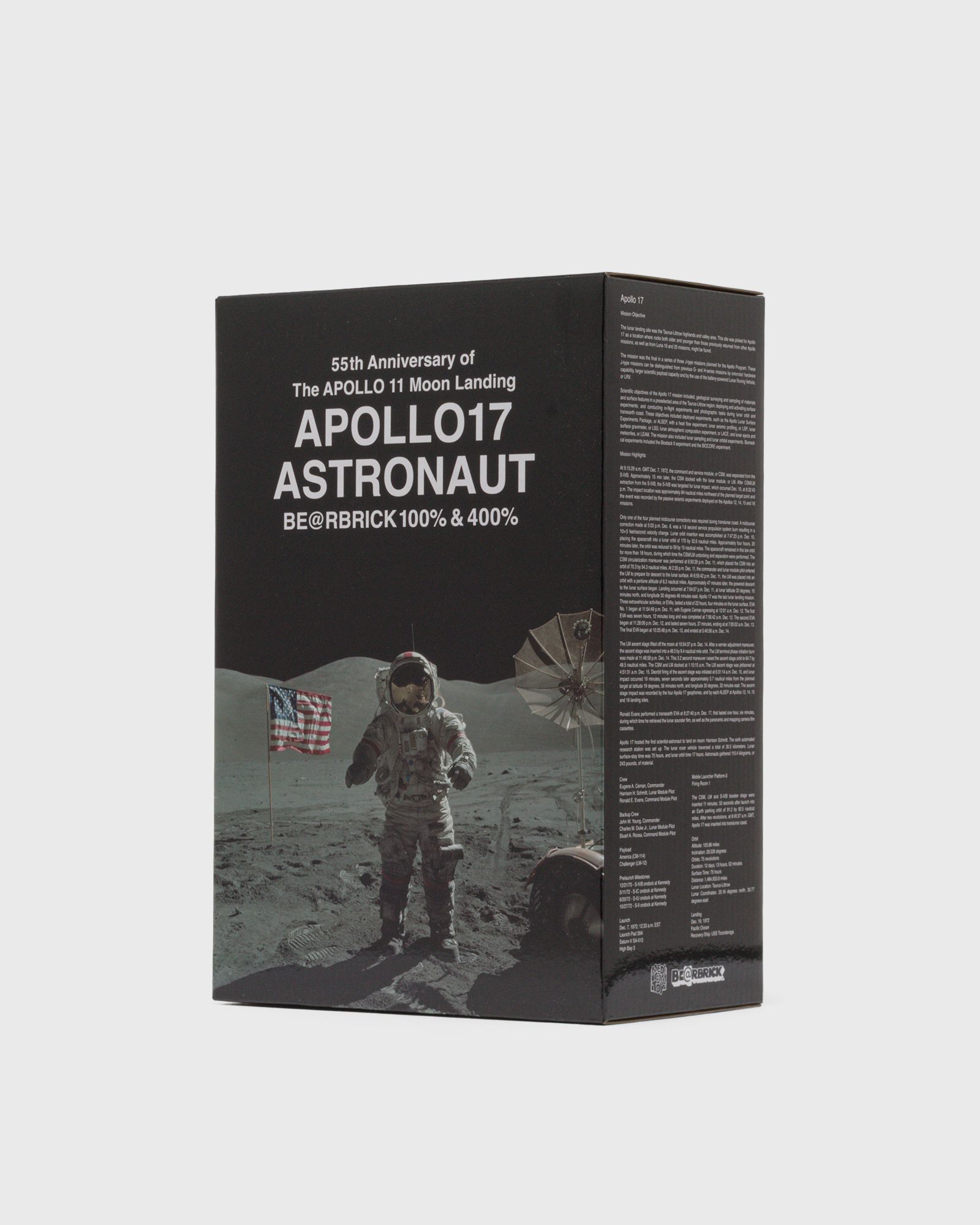 BEARBRICK 100% 400% APOLLO 17 ASTRONAUT