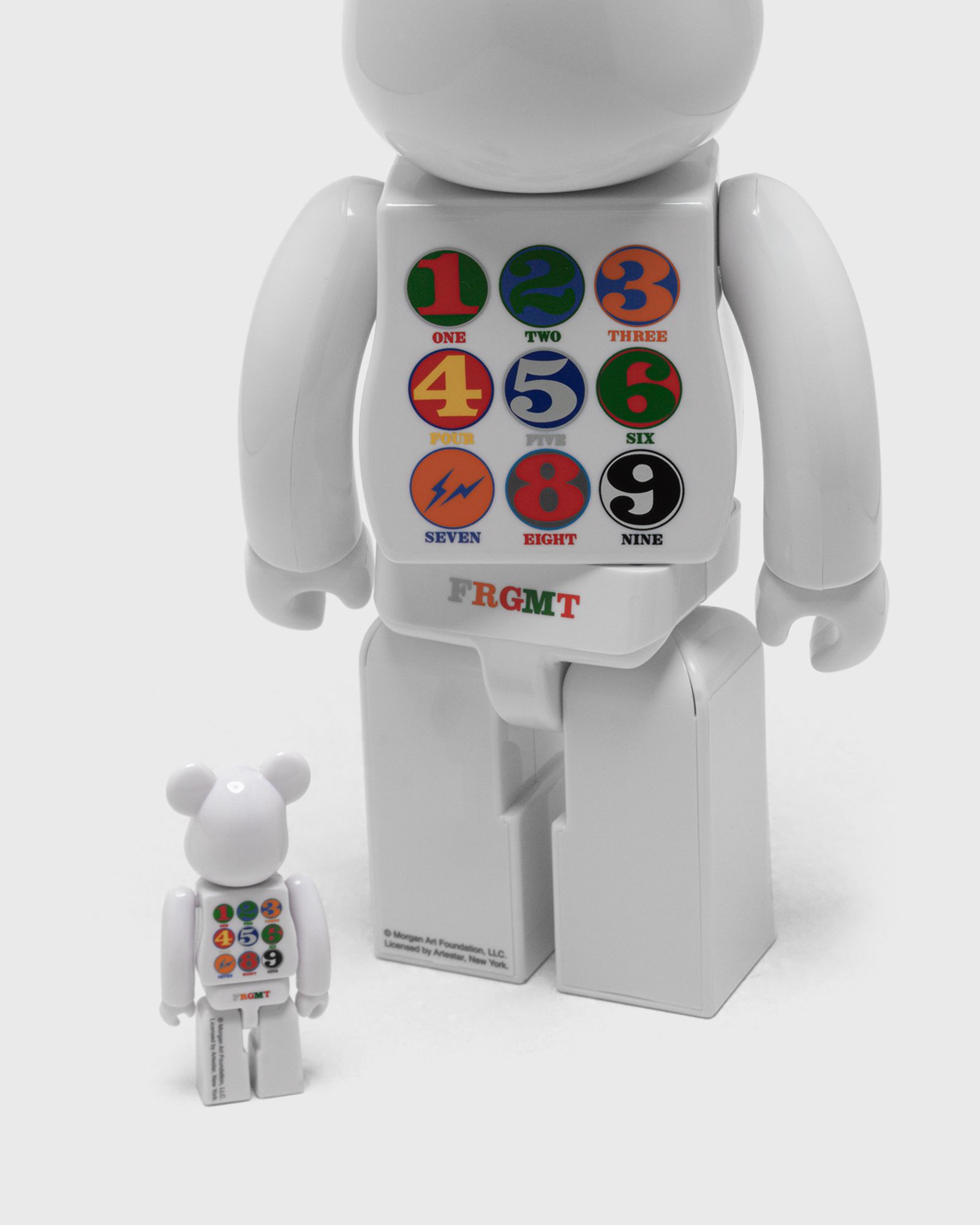 MEDICOM BEARBRICK 100% 400% ROBERT INDIANA X FRAGMENTDESIGN