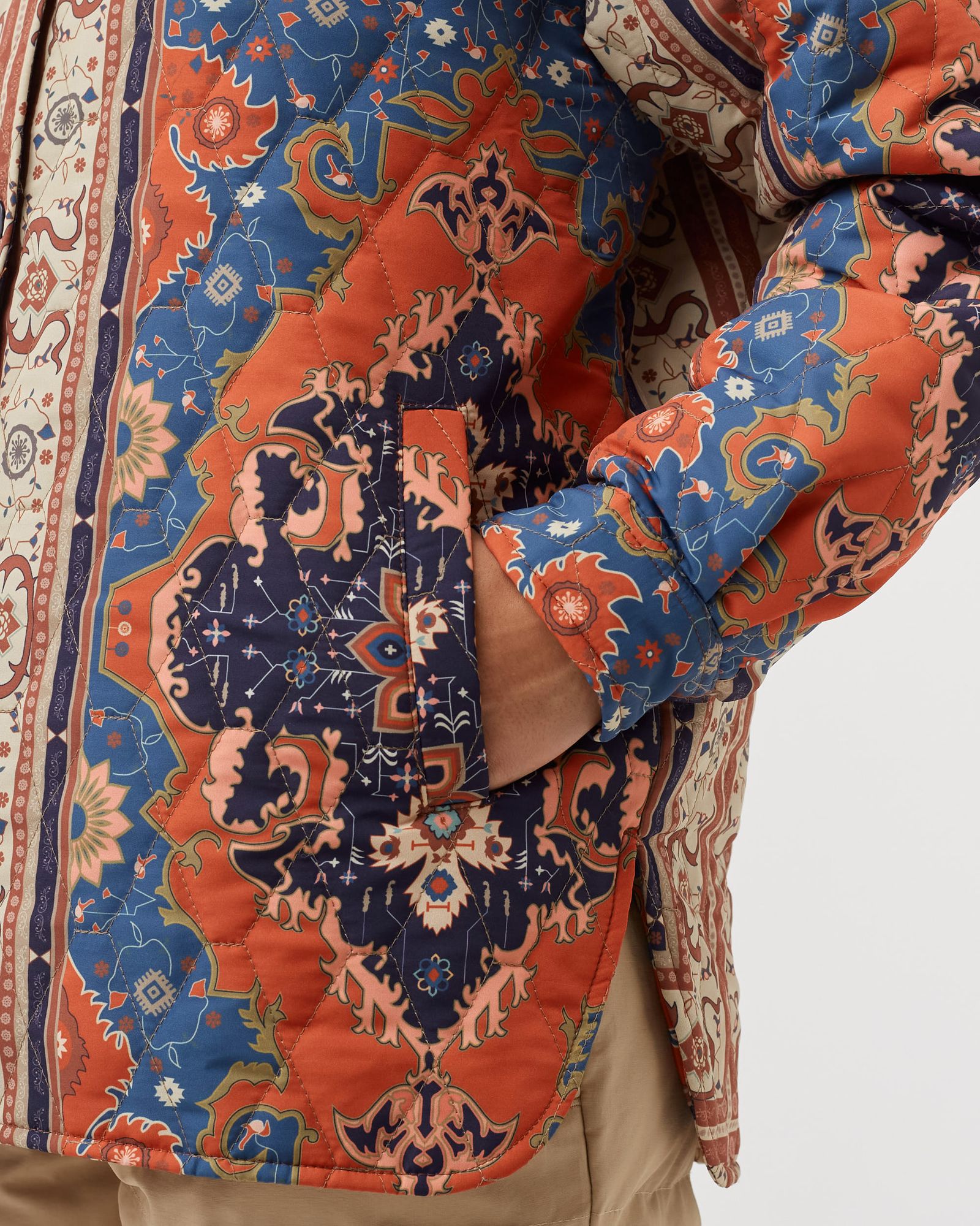 Persian Rug Quilted Shirt Jacket