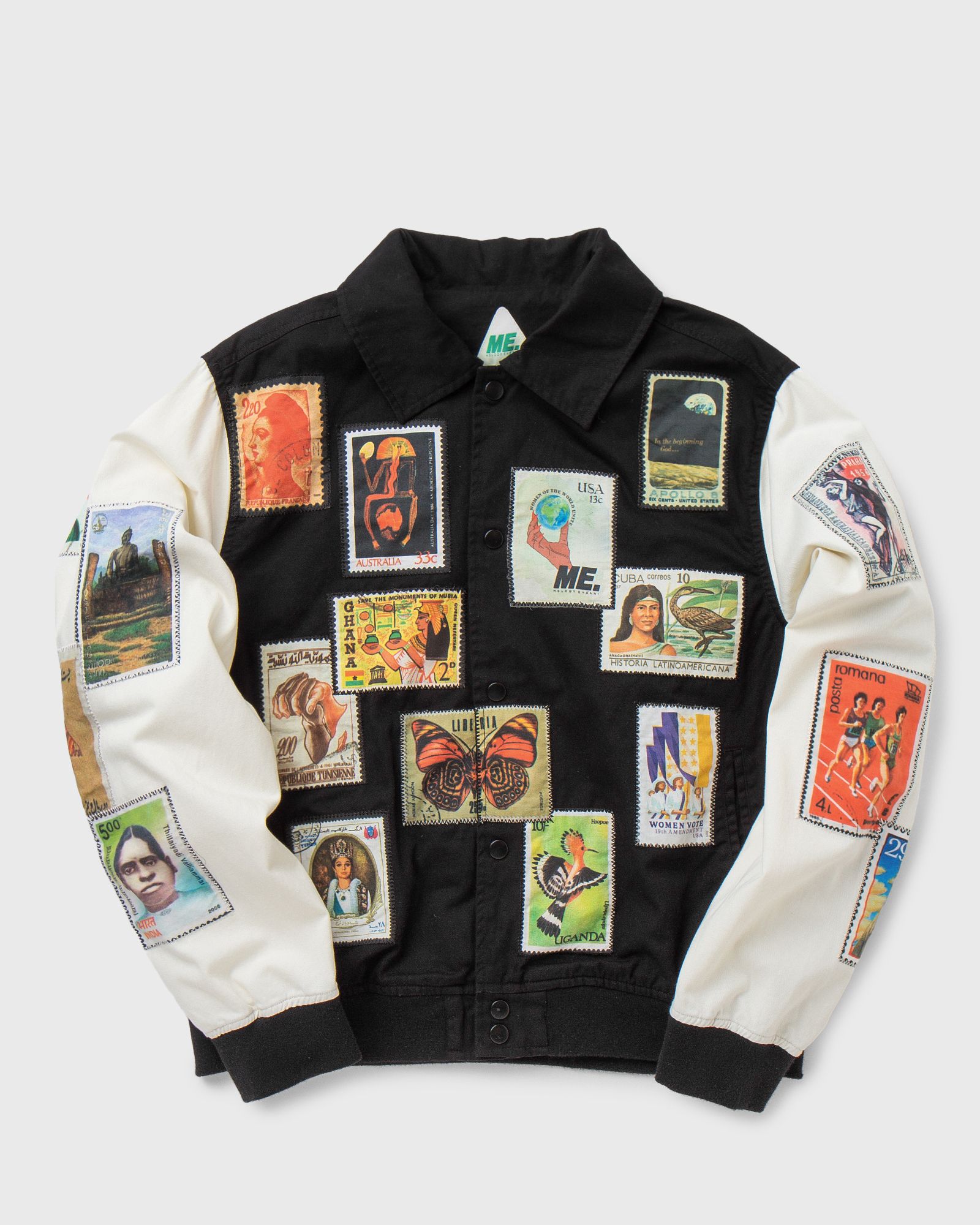 KEEP ME POSTED TWILL VARSITY JACKET