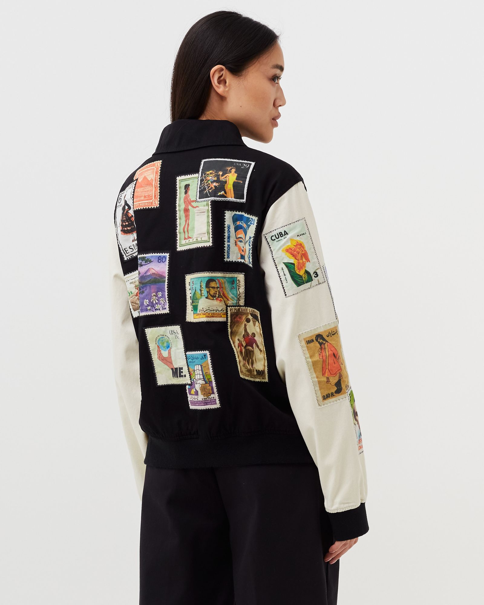 KEEP ME POSTED TWILL VARSITY JACKET