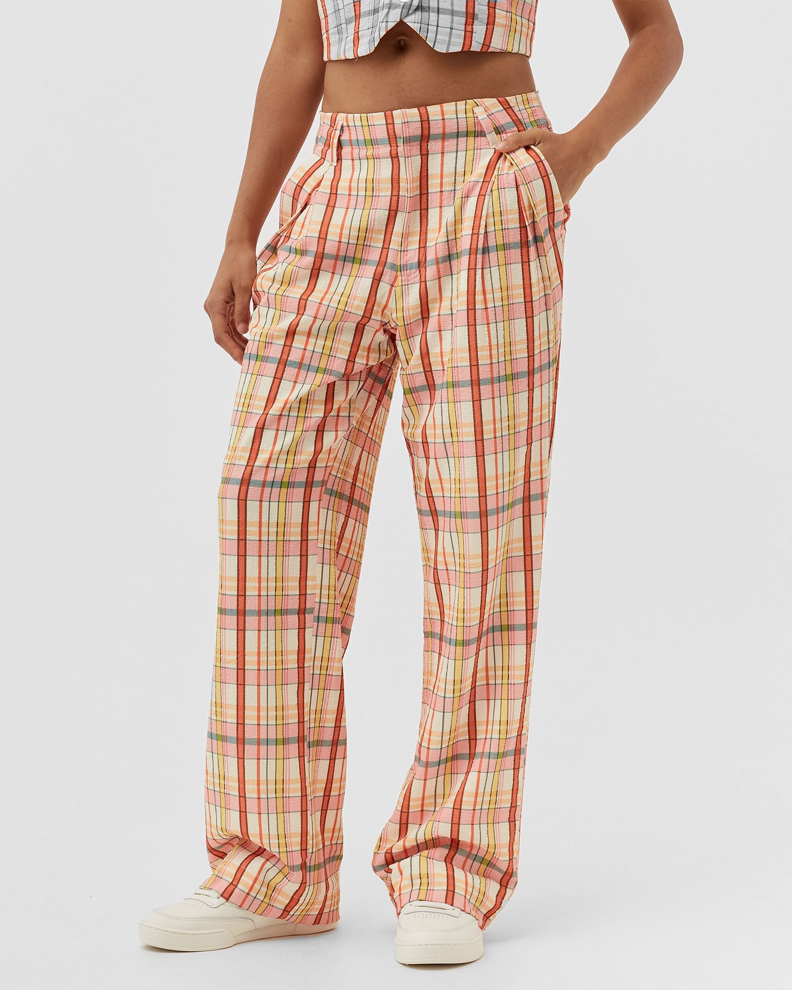 Claudia Plaid relaxed Trouser