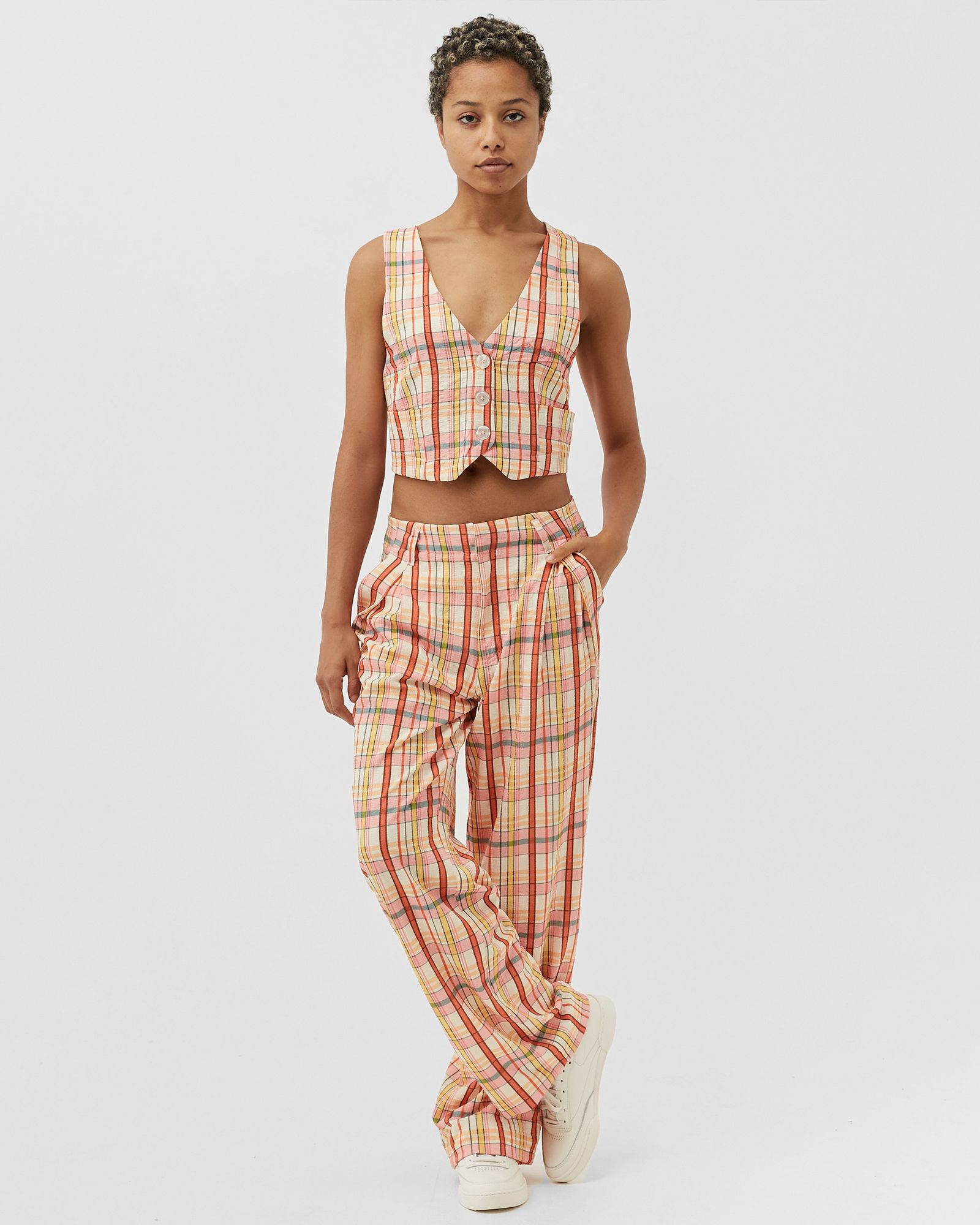 Claudia Plaid relaxed Trouser