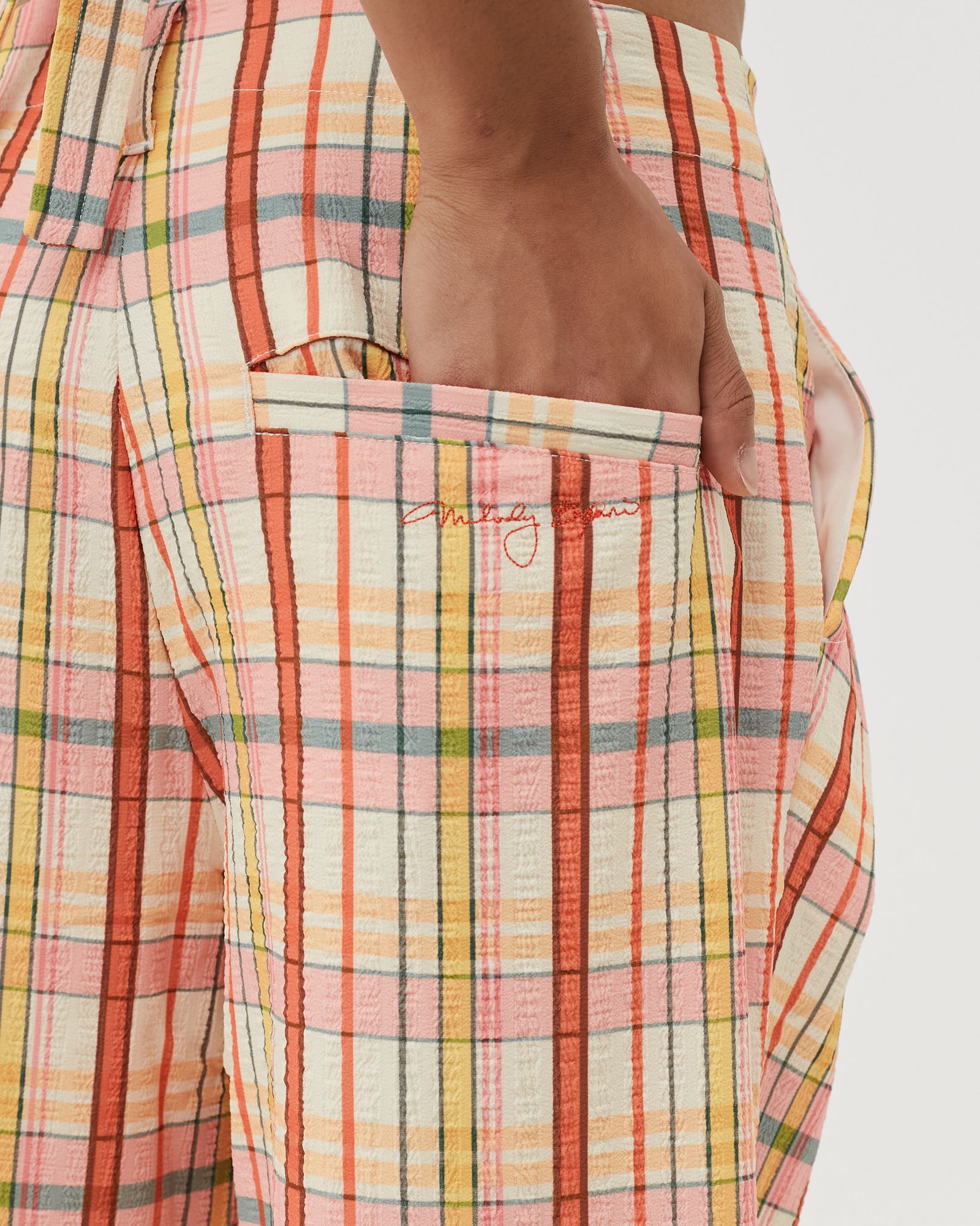 Claudia Plaid relaxed Trouser